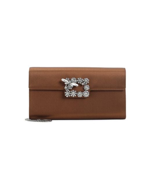 Roger Vivier Brown Dragonfly Envelope