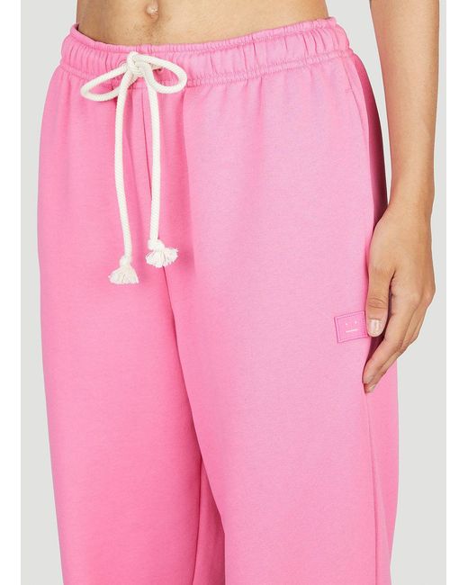 Acne Pink Face Patch Tracksuit Sweatpants