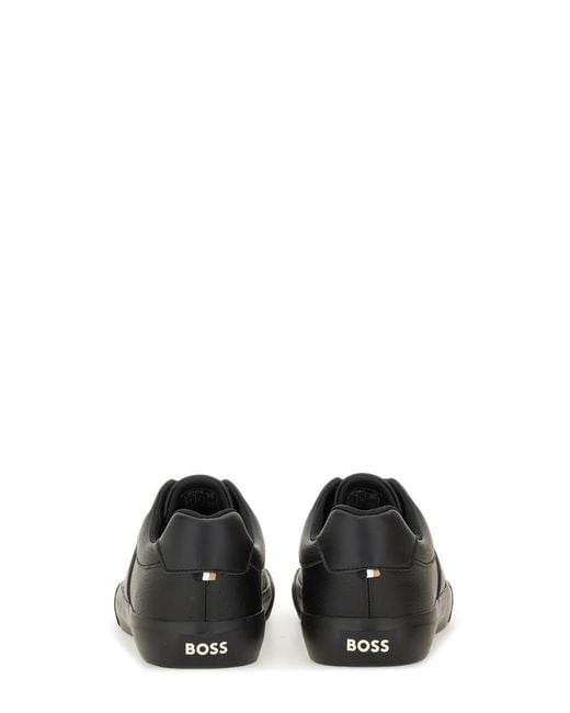 Boss Black Leather Sneaker for men