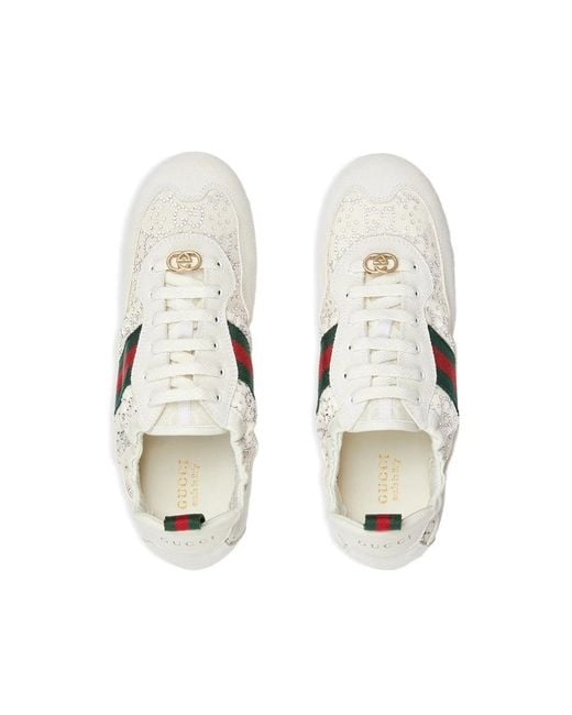Gucci White Neutrals Trainers