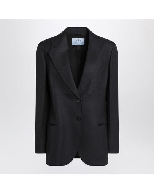 Prada Black Single-Breasted Jacket