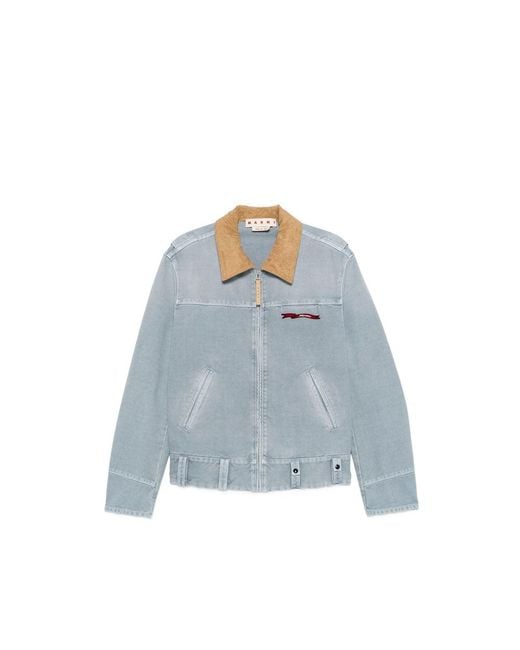 Marni Blue Lightweight Jacket Cotton for men