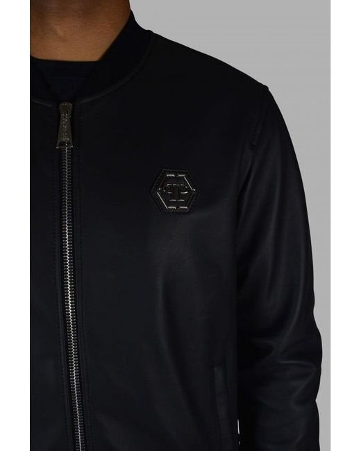 Philipp Plein Black Bomber Jacket for men