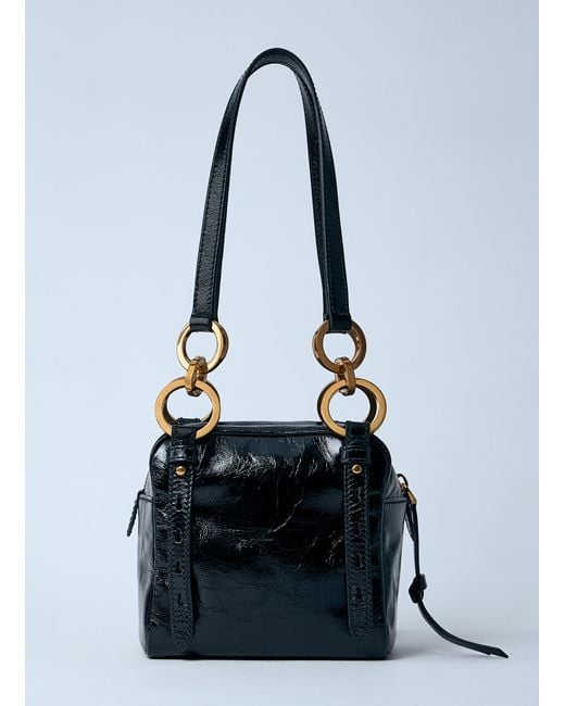 Prada Blue Mini Dangle Leather Handbag