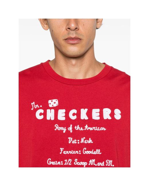 Bode Red T-Shirts & Vests for men