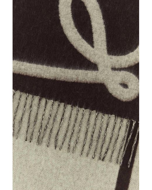 Loewe Black Wool Blend Scarf