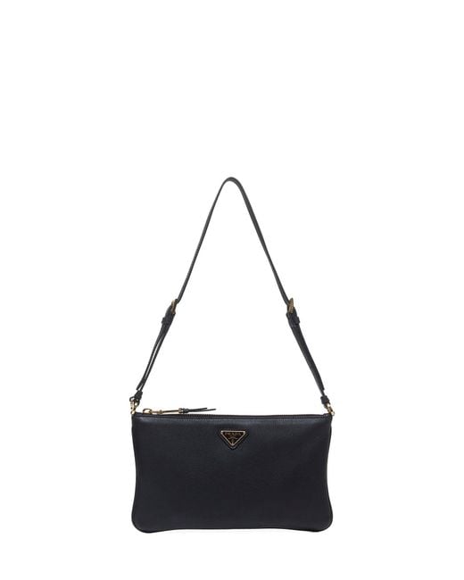 Prada Black Leather Shoulder Bag