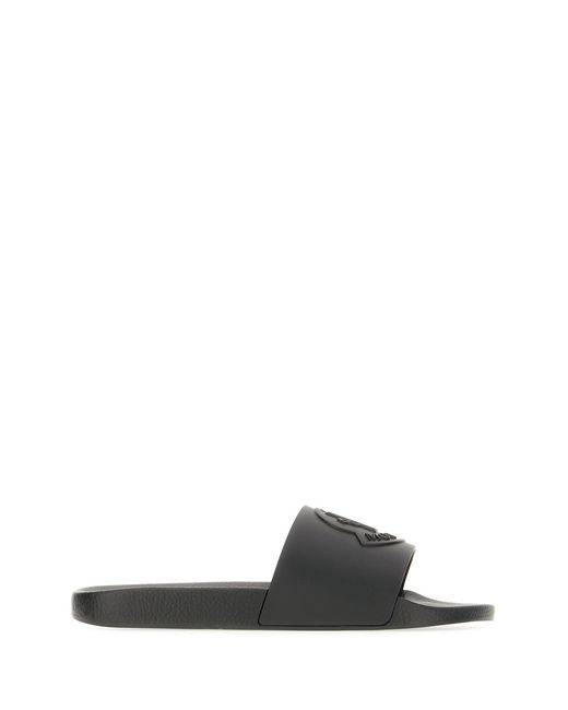 Moncler Black Shoes Slippers for men