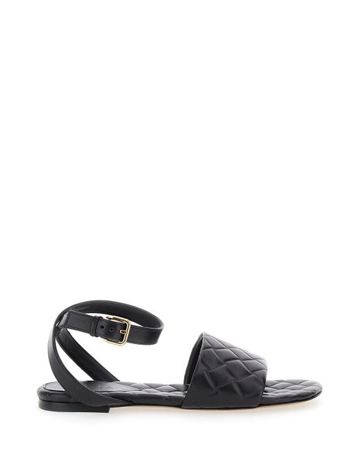 Bottega Veneta White 'Amy' Flat Sandals With Intreccio Motif for men