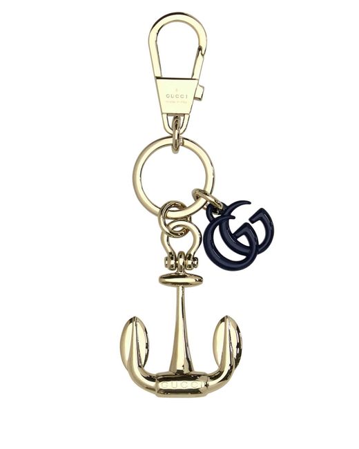 Gucci Women's White Platinum Metal Key Ring