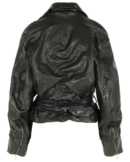 DIESEL Black Leather Jacket