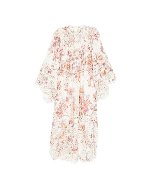 Zimmermann Pink Neutrals Dresses