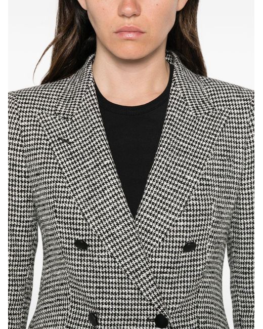Tagliatore Gray Wool Blend Double-Breasted Jacket