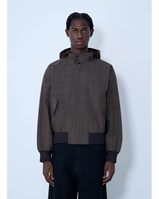 Prada Blue Hooded Wool Jacket for men