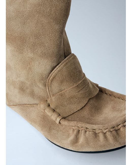 Acne Brown Suede Ankle Boots