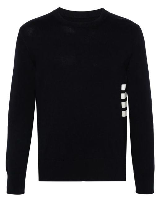 Thom Browne Blue 4 Stripe Detail Sweater