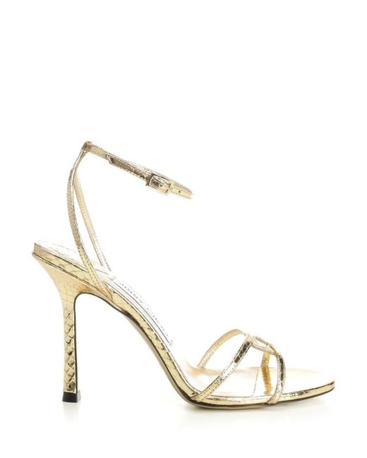 Jimmy Choo Metallic "Leo" Sandal