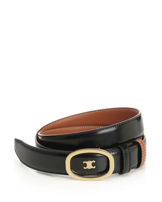 Celine reversible black and brown belt . LA BOUCLE CELINE – CUSTOM REVERSIBLE BELT FOR WOMEN | CELINE main image 3