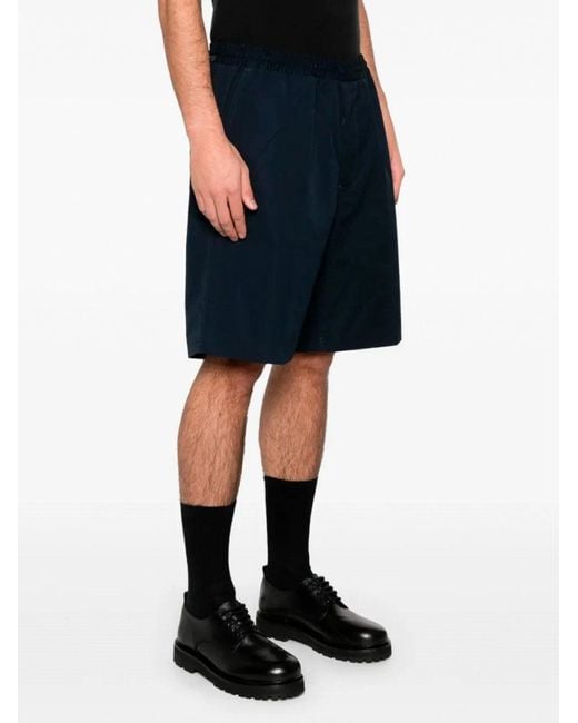 Prada Blue Cotton Bermudas for men