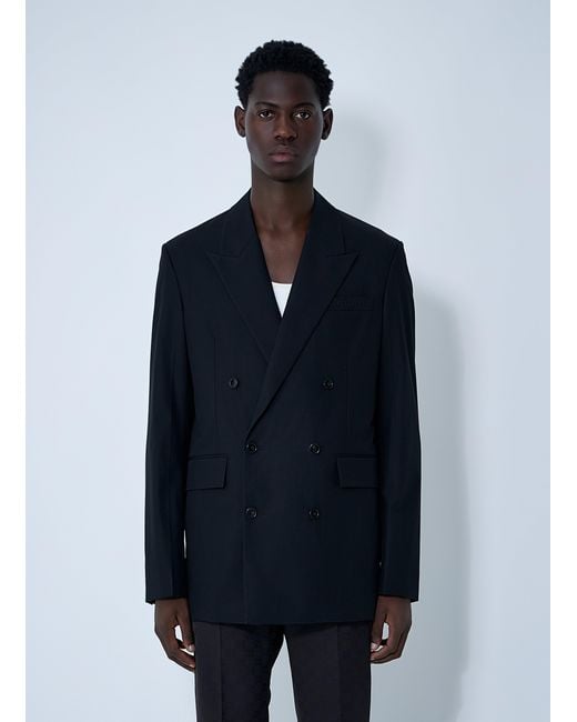 Gucci Blue Double-Breasted Blazer for men