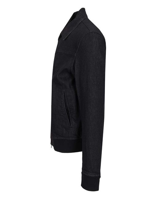 Herno Blue Denim Bomber Jacket for men
