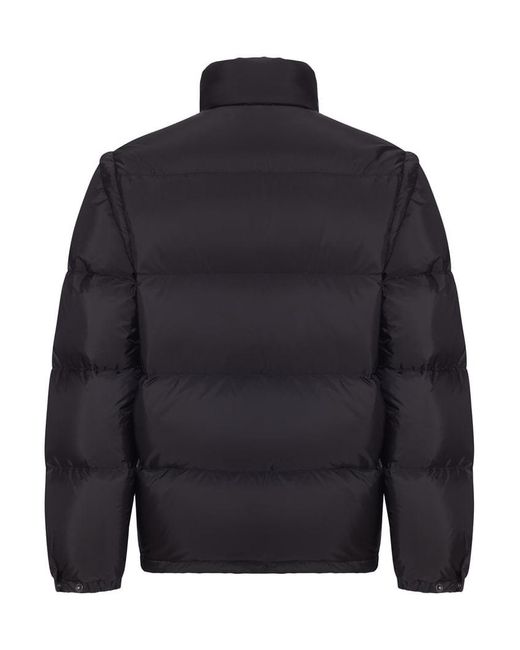 Prada Blue Padded Down Jacket With Triangular Logo for men