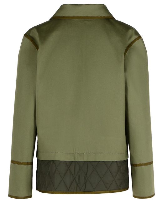 Fay Green Cotton Blend Jacket