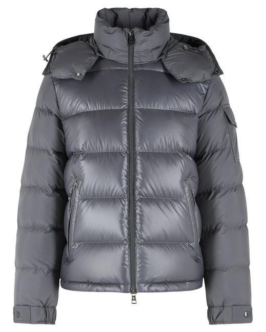 Moncler Gray 'Maya' Polyester Short Down Jacket for men