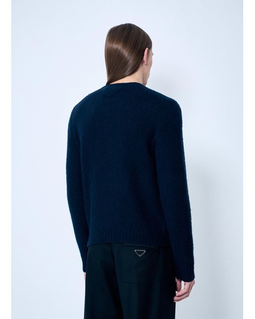 Prada Blue Wool Cardigan for men