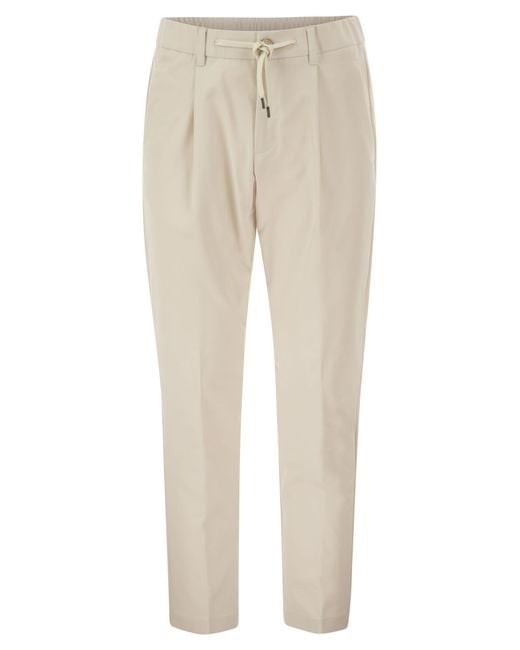 Herno Natural Technical Fabric Drawstring Trousers for men