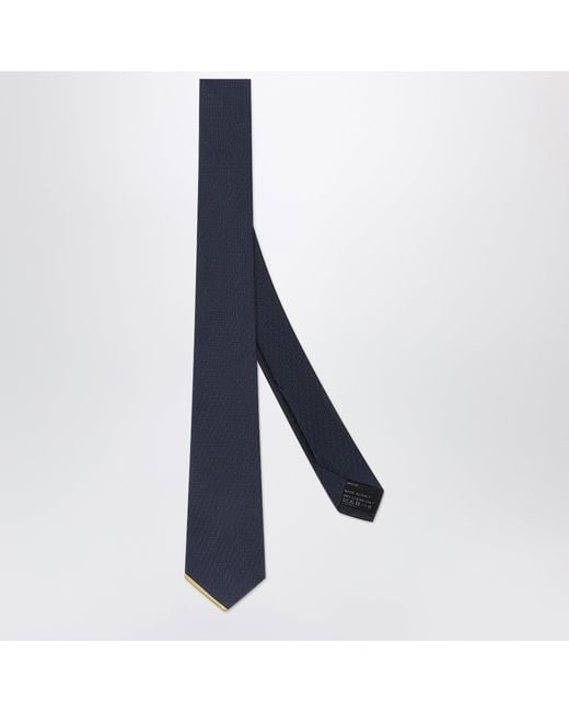 Fendi Blue Ff Silk Tie for men