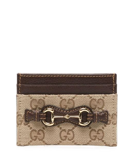 Gucci Brown Horsebit Card Case