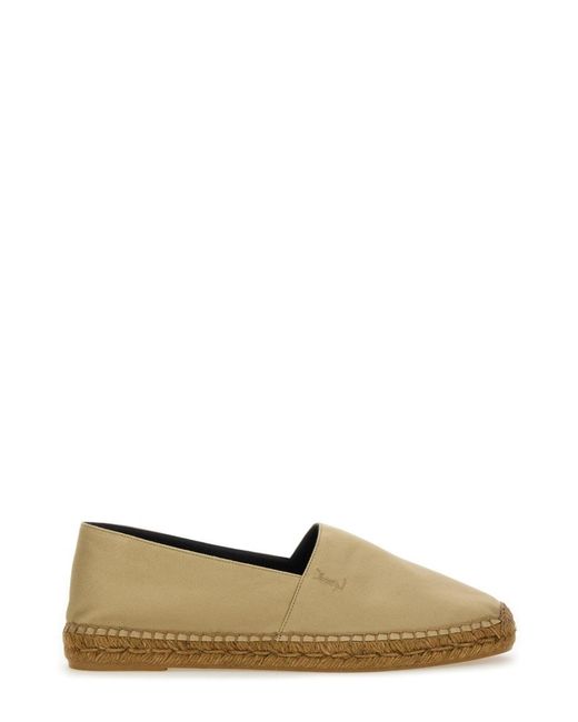 Saint Laurent Natural Cotton Gabardine Espadrille for men