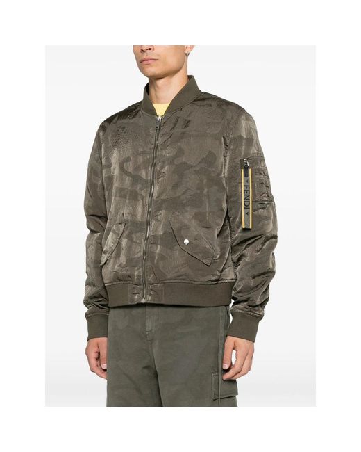 Fendi Green Jackets for men