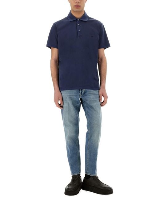 Fay Blue Jersey Polo for men