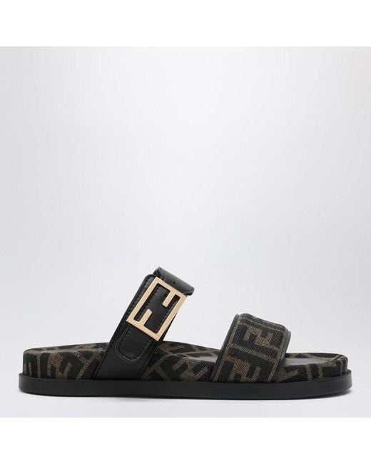 Fendi Black Feel Slides