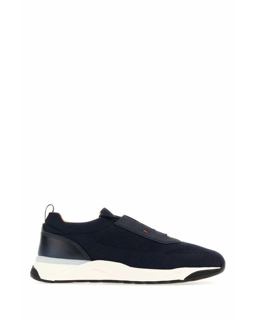 Santoni Blue Flip Sneakers for men