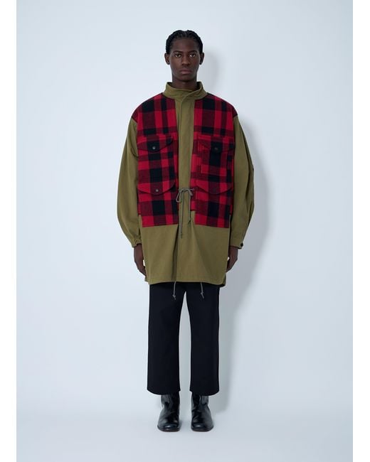 Junya Watanabe Red Check Coat for men