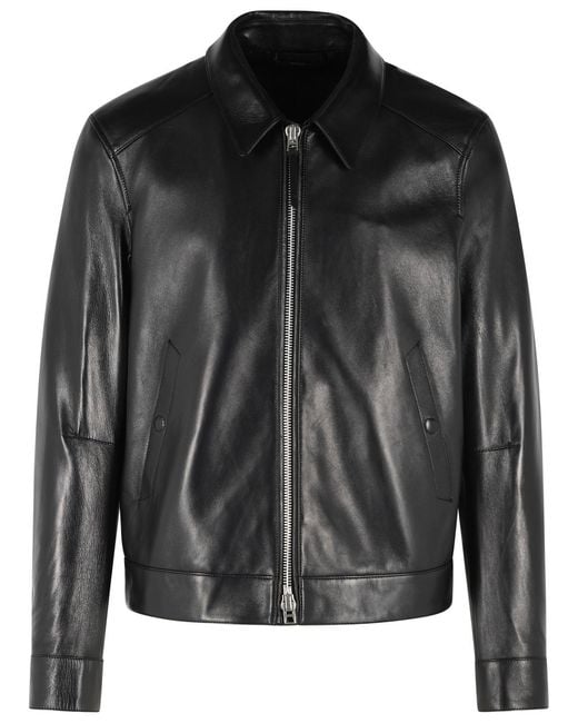 Tom Ford Black Leather Jacket for men