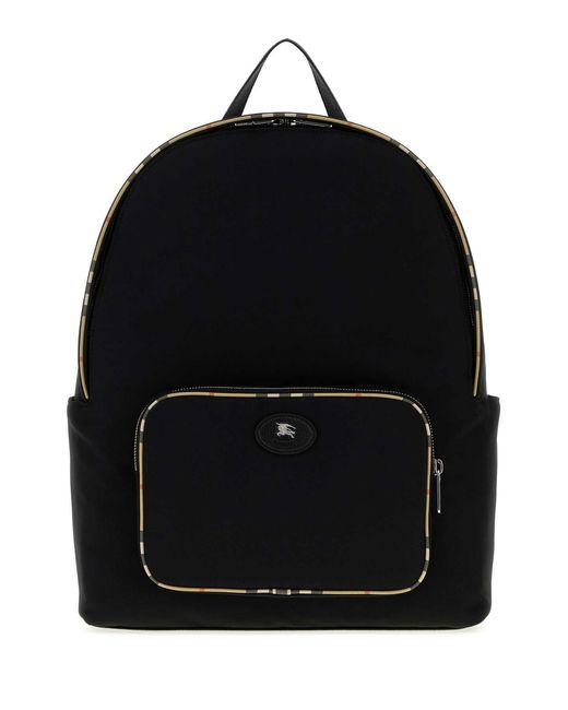 Burberry Black Canvas Backpack for men