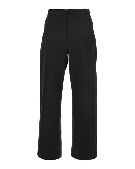 Gucci Black Pants With Belt Loops And Web Detail On The Rear for men