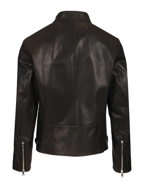 Tagliatore Black Leather Jackets for men