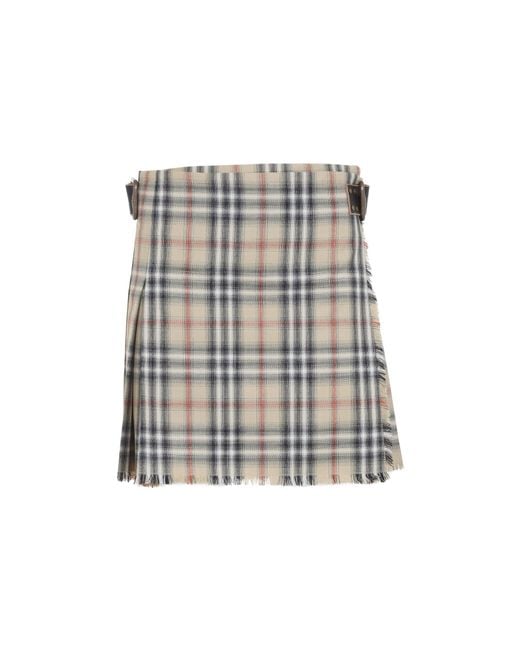 Burberry Gray Check Wool Mini Kilt