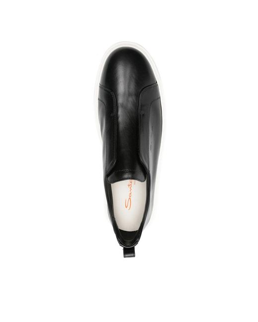 Santoni Black Sneakers for men