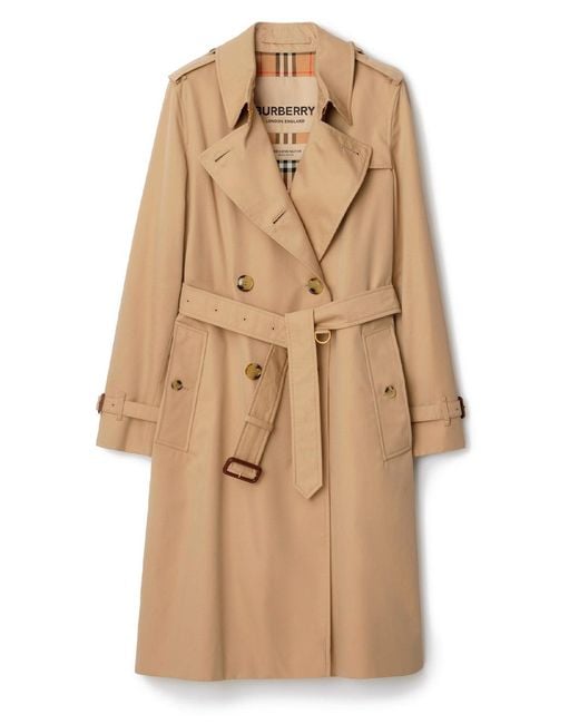 Burberry Natural Long Kensington Heritage Trench Coat