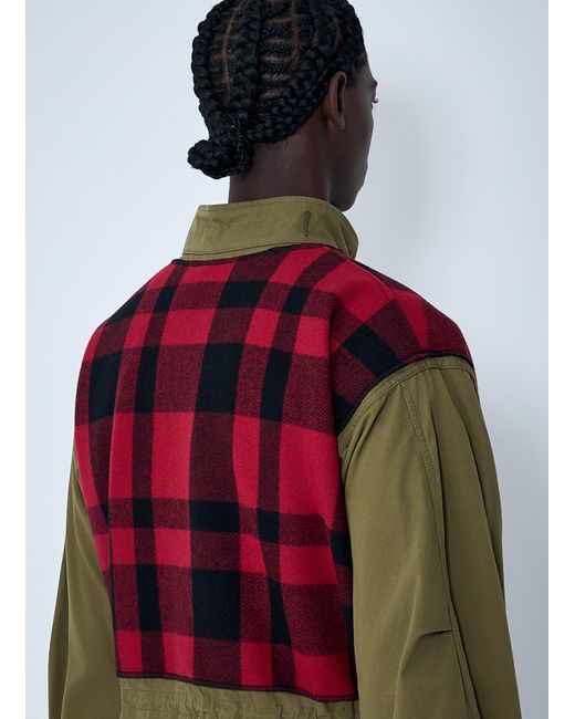 Junya Watanabe Red Check Coat for men