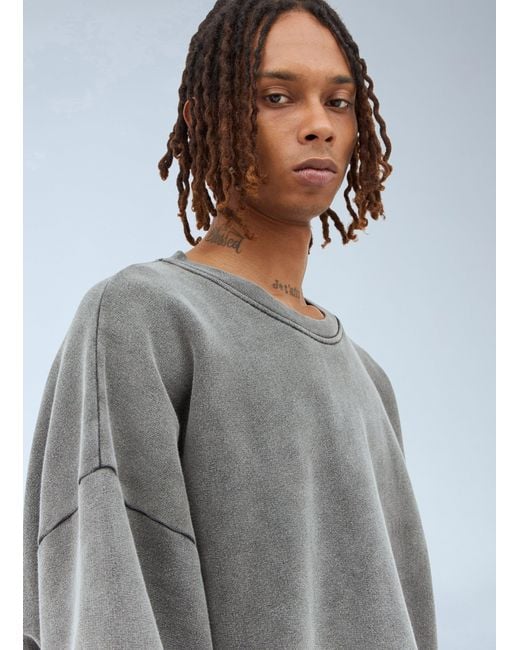Acne Gray Logo Patch Sweatshirt