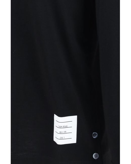 Thom Browne Blue Buttoned Sweater With Rwb Cuffs for men