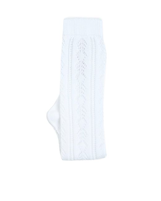Valentino White Perforated Cotton Socks With Vlogo for men