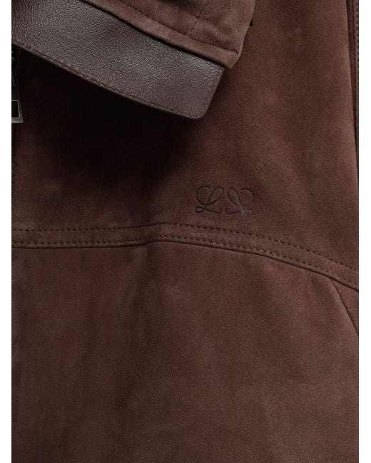 Loewe Brown Suede Leather Jacket